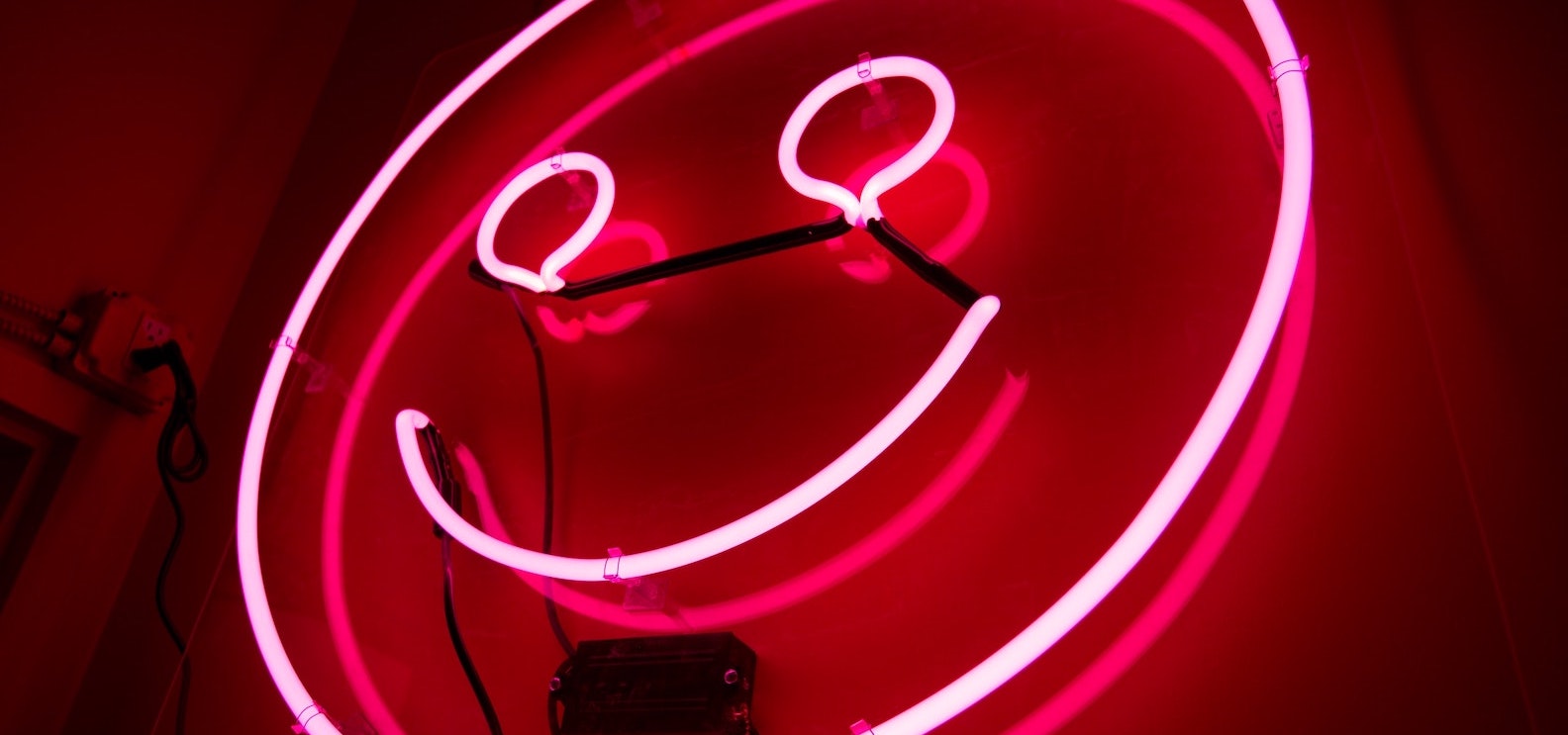 Neon smiley face